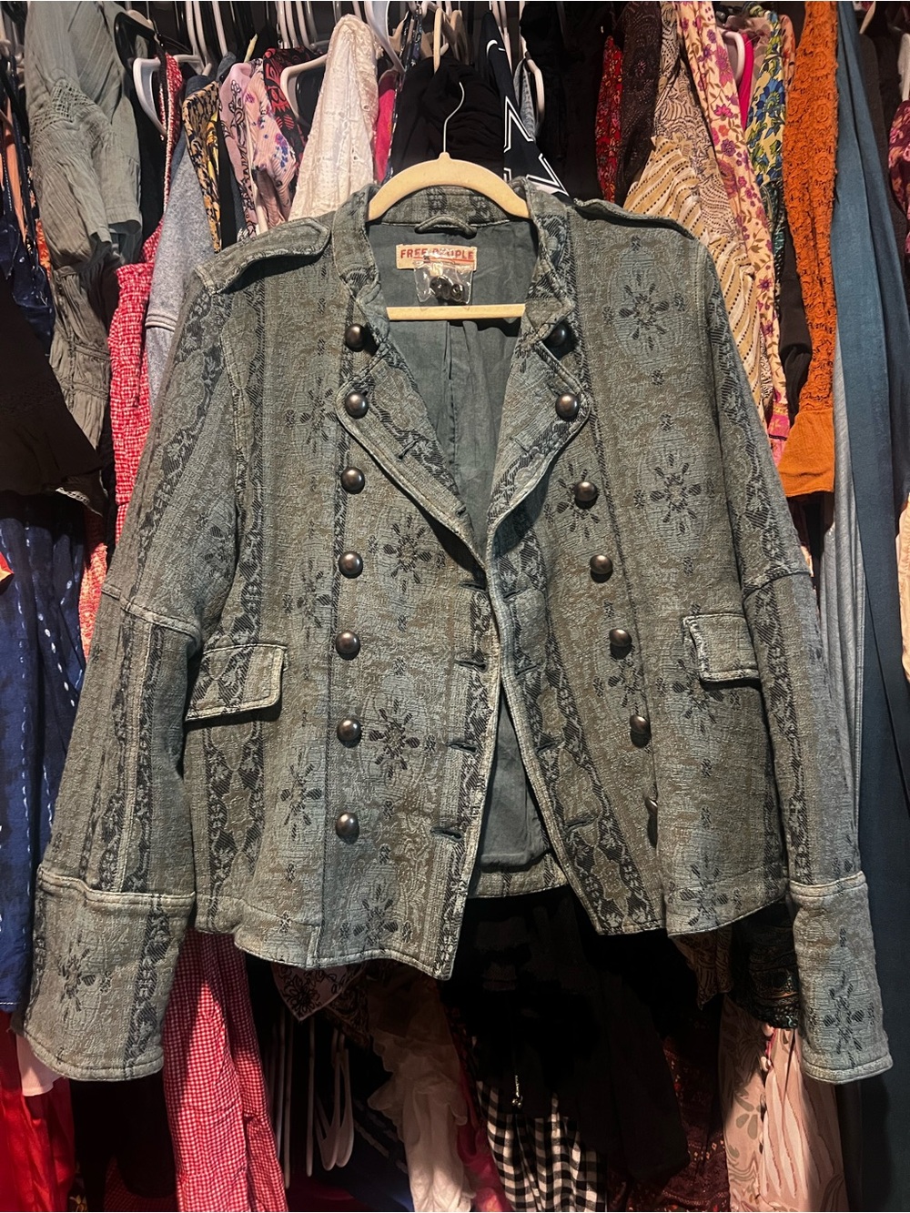 Free People Lotty jacket Teal